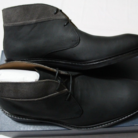 COLE HAAN BENTON WELT BLACK CHUKKA BOOT